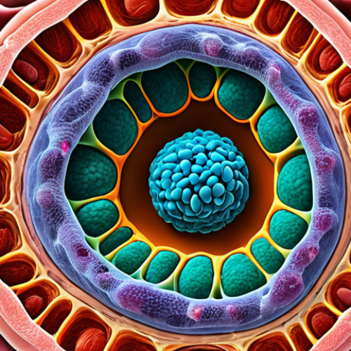 **Cell Structure:** A vibrant, animated depiction of a cell's structure, showcasing organelles like the nucleus, mitochondria, and endoplasmic reticulum, as if brought to life.